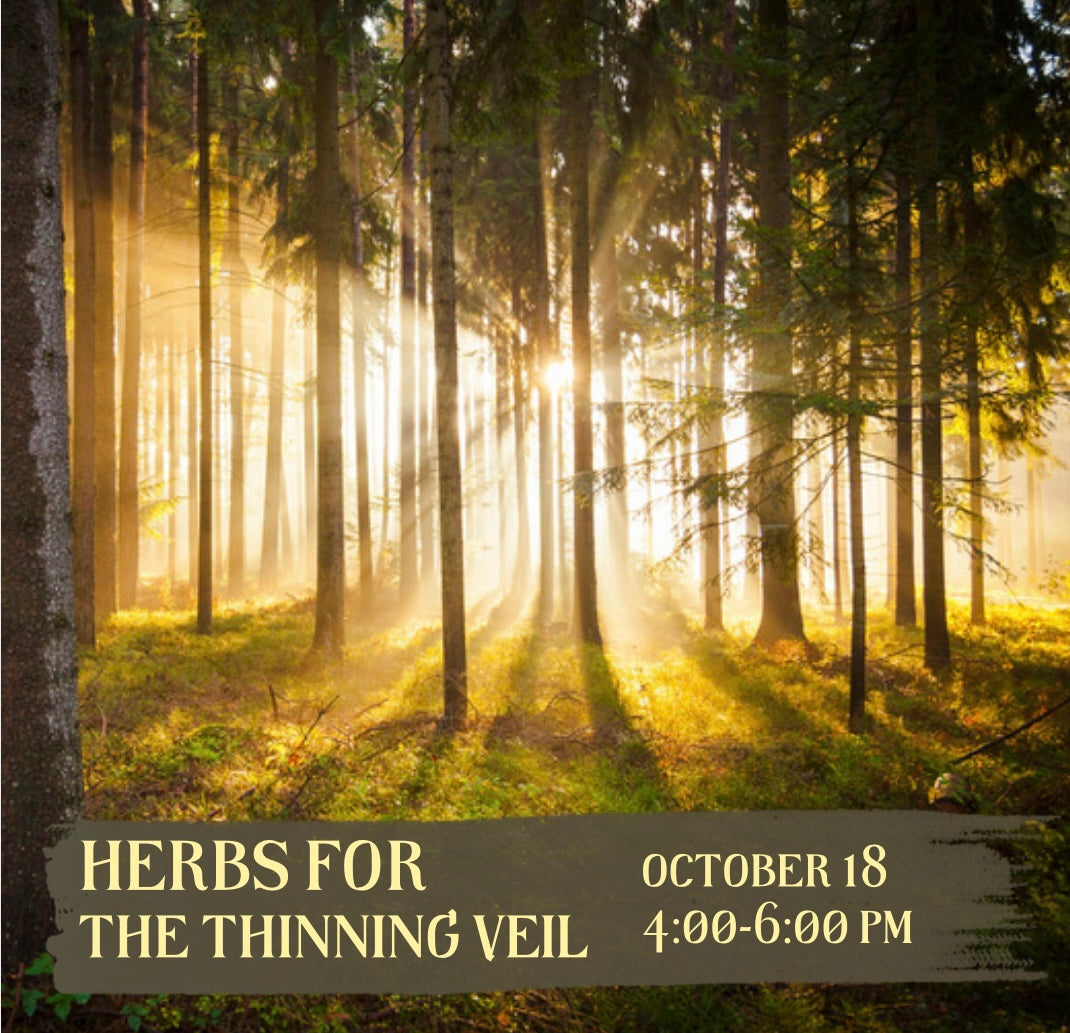 Herbs For The Thinning Veil ~ With Herbalist Leah Wolfe. October 18th 4-6pm